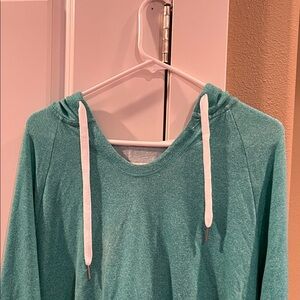 Koolaburra Teal Pullover Hoodie with White Drawcords
